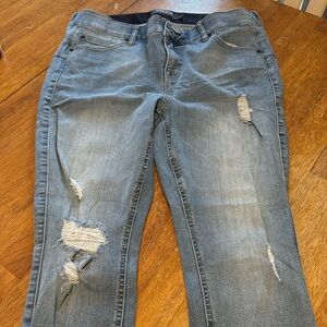 Torrid Bombshell skinny jeans size 16 light was distressed